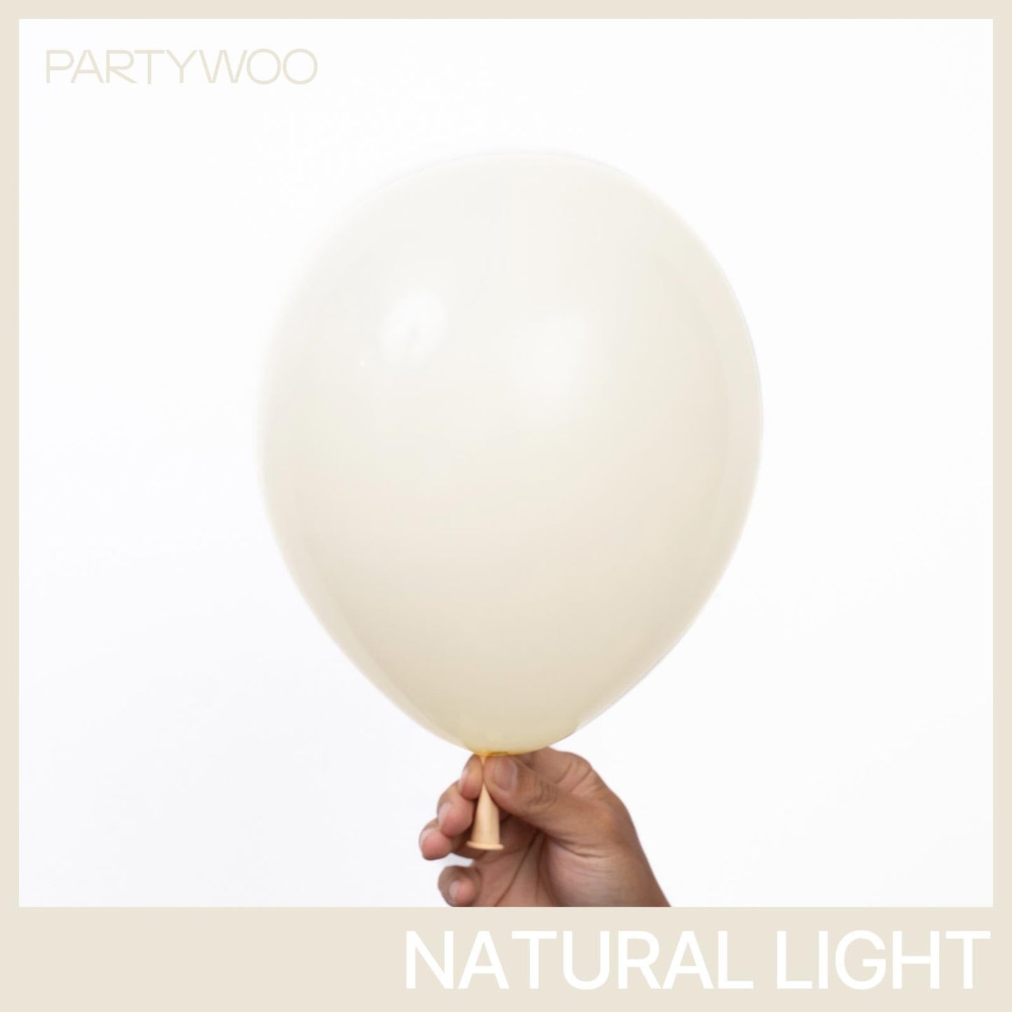 PartyWoo Beige Balloons 120pcs Different Sizes of 18 12 10 5 Inch Cream Ivory Balloon Arch Kit Garland for Wedding Bridal Graduation Baby Shower Easter Birthday Tea Boho Party Decorations White-Q08