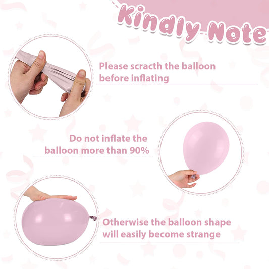 Blush Pink Balloons, 50 Pcs 12Inch Dusty Pink Pearl White Sand Latex Balloon Retro Pink Nude Cream Boho Balloons for Bridal Baby Girls Shower Boho Bachelorette Birthday Wedding Party Decorations