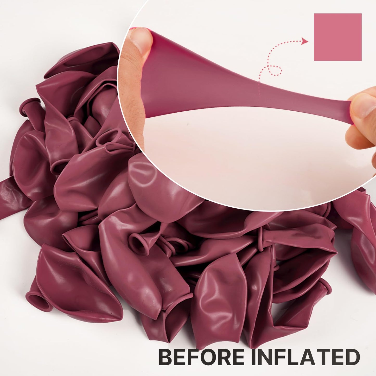 PartyWoo Mauve Balloons 100pcs Different Sizes of 18 12 10 5 Inch Dusty Pink Rose Blush Boho Netural Balloon Arch Kit Garland for Baby Shower Wedding Engagement Birthday Party Decorations Pink-F02
