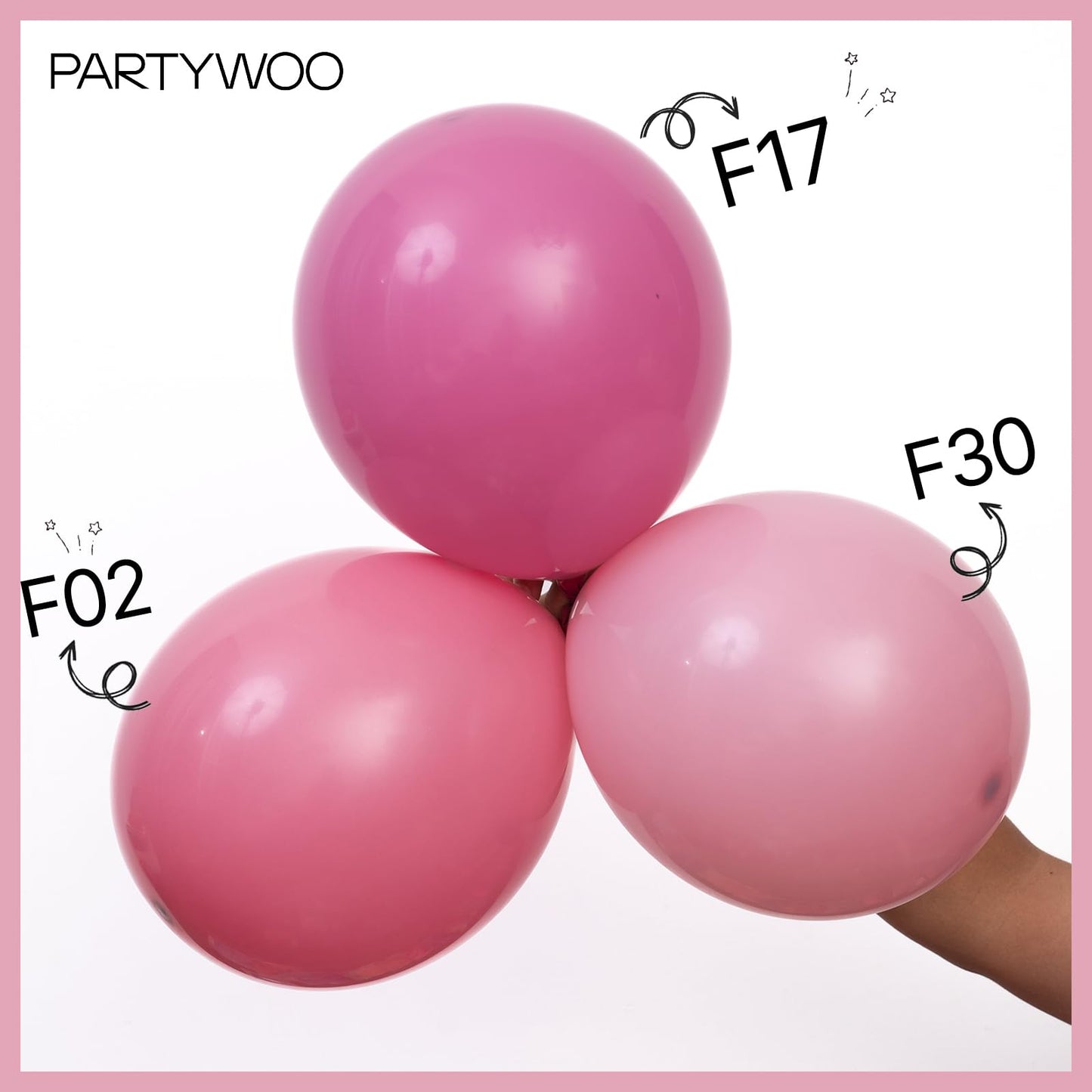 PartyWoo Mauve Balloons 100pcs Different Sizes of 18 12 10 5 Inch Dusty Pink Rose Blush Boho Netural Balloon Arch Kit Garland for Baby Shower Wedding Engagement Birthday Party Decorations Pink-F02