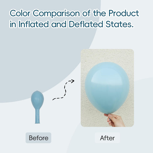 Awenztech 110pcs Dusty Blue Balloons, 18 12 10 5 inch Dusty Blue Balloons Different Sizes Balloon Arch Kit for Bridal Shower Gender Reveal Baby Shower Birthday Party Decorations