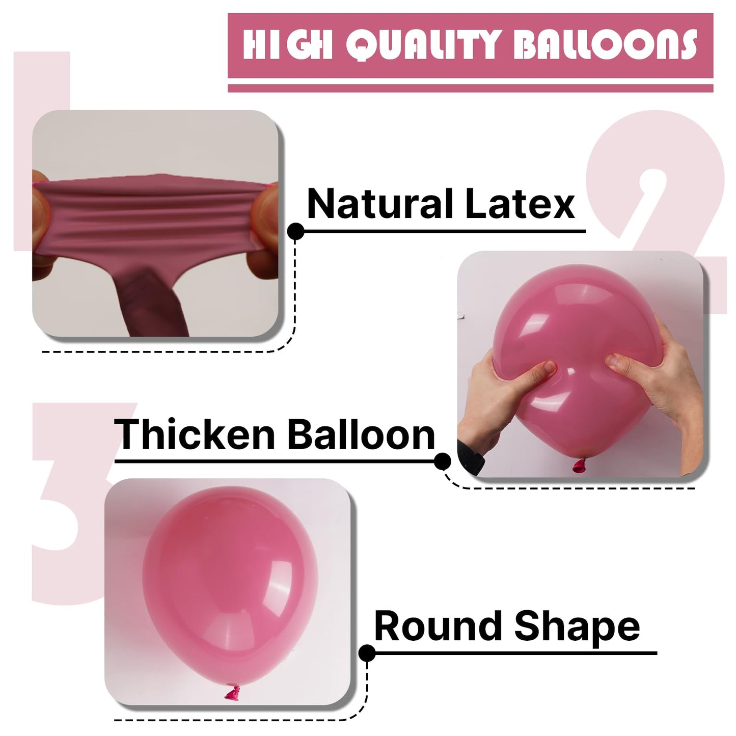 PartyWoo Mauve Balloons 100pcs Different Sizes of 18 12 10 5 Inch Dusty Pink Rose Blush Boho Netural Balloon Arch Kit Garland for Baby Shower Wedding Engagement Birthday Party Decorations Pink-F02