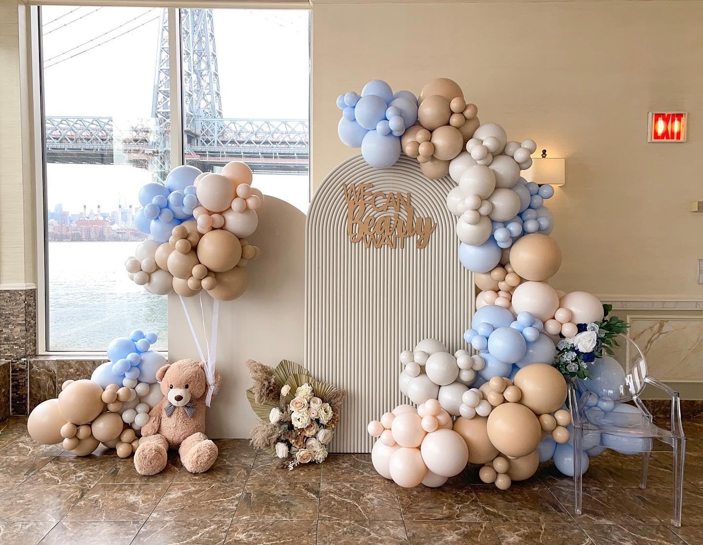 JZCZOEB Nude Beige Double Stuffed Balloons Different Size 115Pcs 5/10/12/18" Tan Apricot Nude Balloon Arch Garland kit for Boho Birthday Baby Shower Bridal Shower Gender Reveal Bear Neutral Party