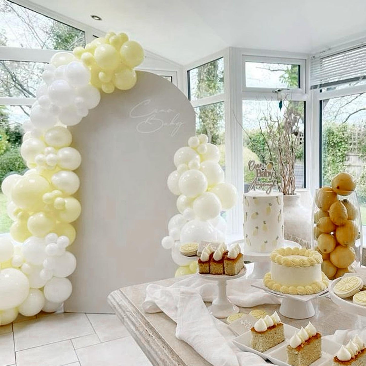 PartyWoo Beige Balloons 140pcs Different Sizes of 18 12 10 5 Inch Cream Ivory Balloon Arch Kit Garland for Wedding Bridal Graduation Baby Shower Easter Birthday Tea Boho Party Decorations White-Q08