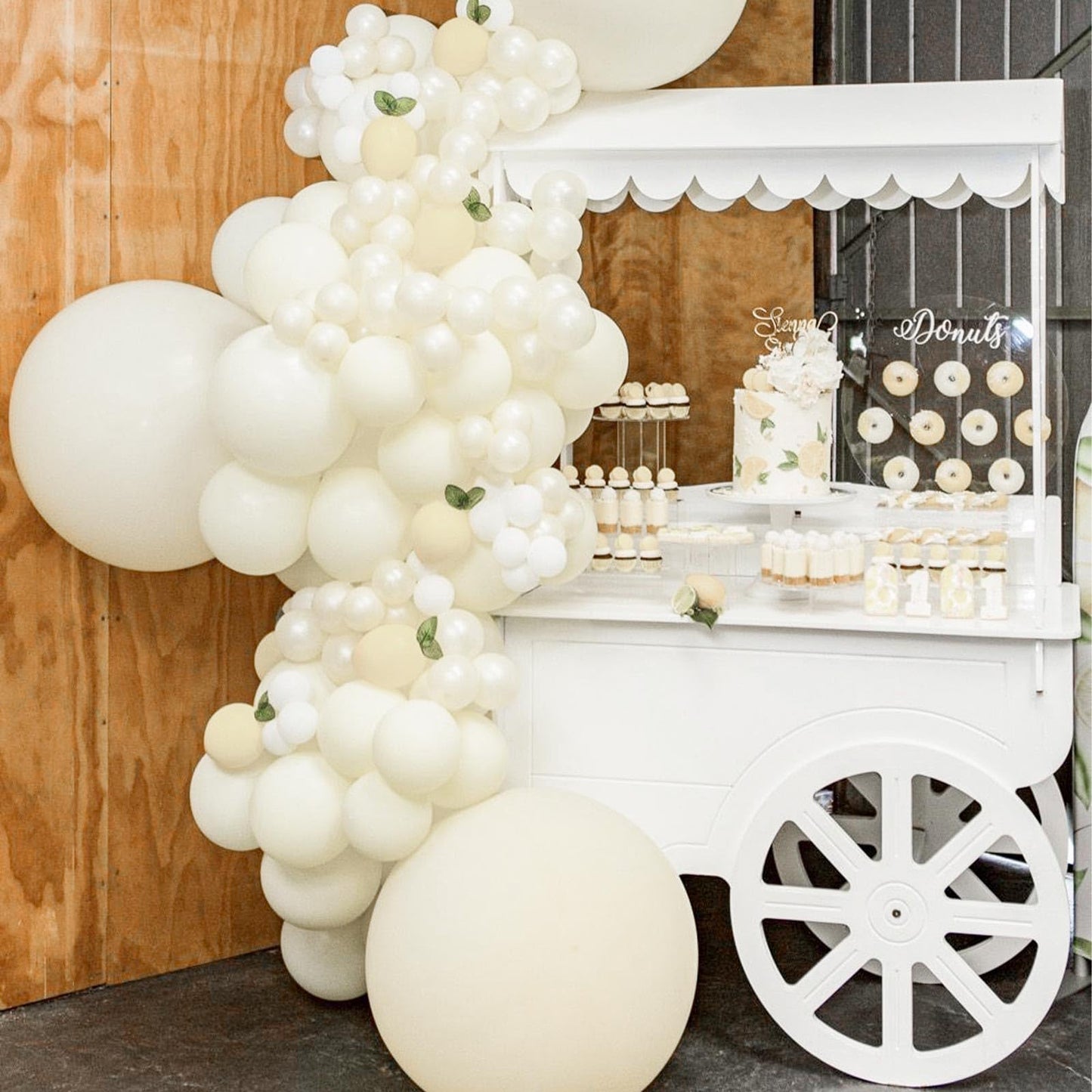 PartyWoo Beige Balloons 120pcs Different Sizes of 18 12 10 5 Inch Cream Ivory Balloon Arch Kit Garland for Wedding Bridal Graduation Baby Shower Easter Birthday Tea Boho Party Decorations White-Q08