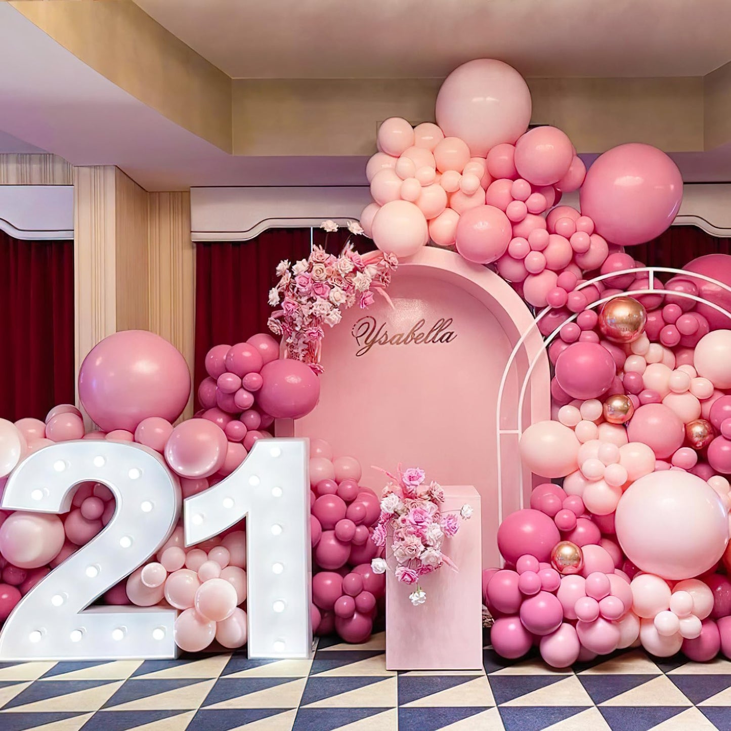 PartyWoo Mauve Balloons 100pcs Different Sizes of 18 12 10 5 Inch Dusty Pink Rose Blush Boho Netural Balloon Arch Kit Garland for Baby Shower Wedding Engagement Birthday Party Decorations Pink-F02